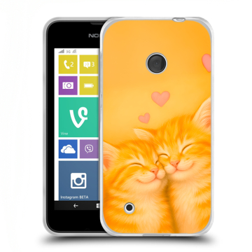 Пластиковый чехол на Nokia Lumia 530 с принтом Милые котята Пластиковый чехол на Nokia Lumia 530 с принтом Милые котята