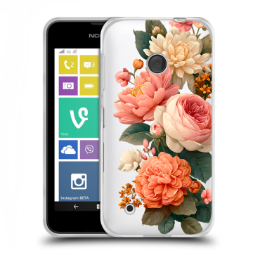 Пластиковый чехол на Nokia Lumia 530 с принтом цветы