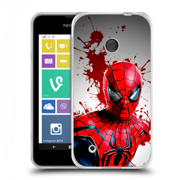 Пластиковый чехол на Nokia Lumia 530 с принтом Spiderman Человек паук Пластиковый чехол на Nokia Lumia 530 с принтом Spiderman Человек паук