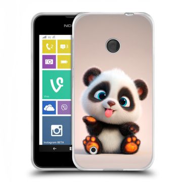 Пластиковый чехол на Nokia Lumia 530 с принтом милая панда Пластиковый чехол на Nokia Lumia 530 с принтом милая панда