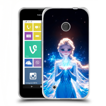 Пластиковый чехол на Nokia Lumia 530 с принтом Холодное сердце Frozen