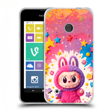 Пластиковый чехол на Nokia Lumia 530 с принтом Labubu Лабубу