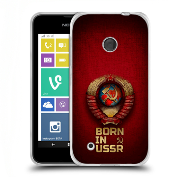 Пластиковый чехол на Nokia Lumia 530 с принтом Флаг Герб СССР