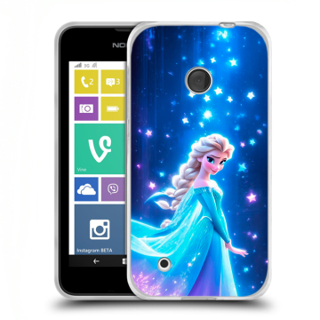 Пластиковый чехол на Nokia Lumia 530 с принтом Холодное сердце Frozen