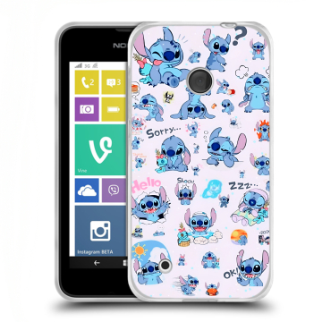 Пластиковый чехол на Nokia Lumia 530 с принтом Лило и Стич
