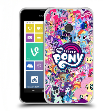 Пластиковый чехол на Nokia Lumia 530 с принтом My little pony Дружба чудо