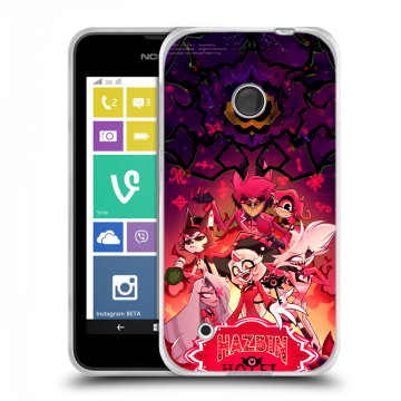 Пластиковый чехол на Nokia Lumia 530 с принтом Hazbin Hotel Отель Хазбин