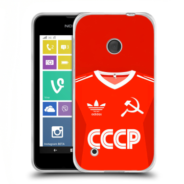 Пластиковый чехол на Nokia Lumia 530 с принтом Флаг Герб СССР