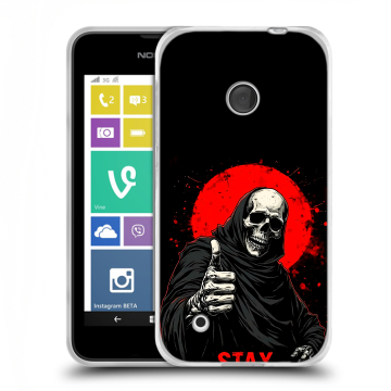 Пластиковый чехол на Nokia Lumia 530 с принтом смешной скелет