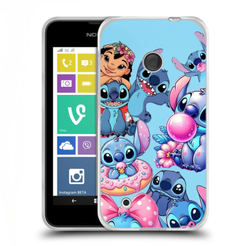 Пластиковый чехол на Nokia Lumia 530 с принтом Лило и Стич