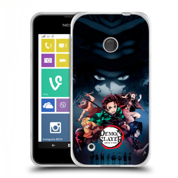 Пластиковый чехол на Nokia Lumia 530 с принтом Demon Slayer Клинок рассекающий демонов Пластиковый чехол на Nokia Lumia 530 с принтом Demon Slayer Клинок рассекающий демонов