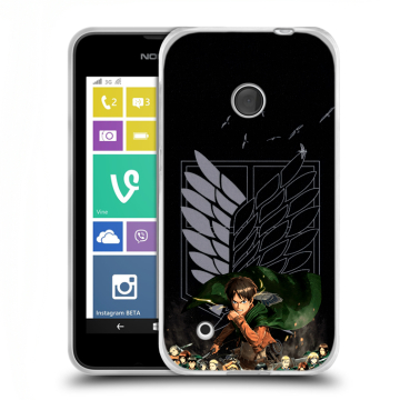 Пластиковый чехол на Nokia Lumia 530 с принтом Атака титанов
