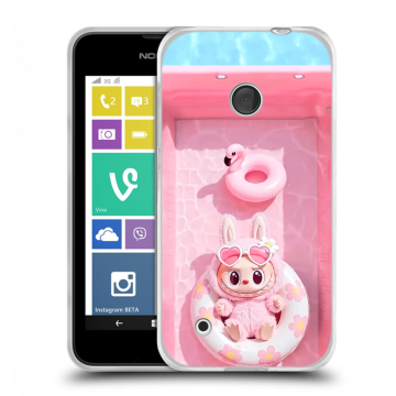 Пластиковый чехол на Nokia Lumia 530 с принтом Labubu Лабубу