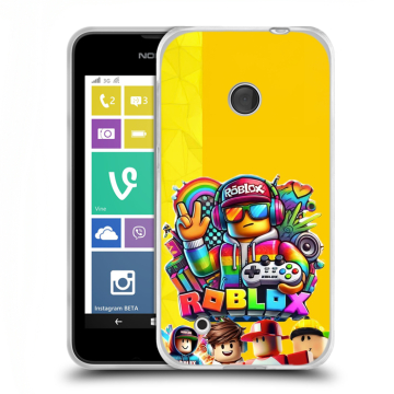 Пластиковый чехол на Nokia Lumia 530 с принтом Roblox Роблокс