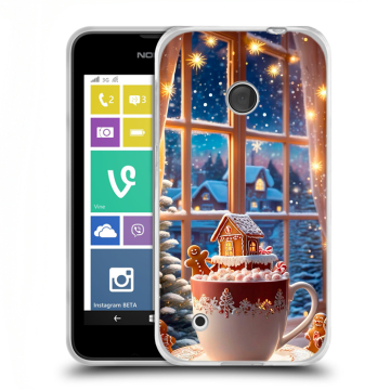 Пластиковый чехол на Nokia Lumia 530 с принтом Новый год
