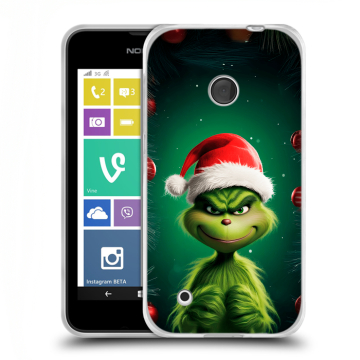 Пластиковый чехол на Nokia Lumia 530 с принтом Гринч Новый год Рождество
