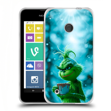 Пластиковый чехол на Nokia Lumia 530 с принтом Новый год гринч