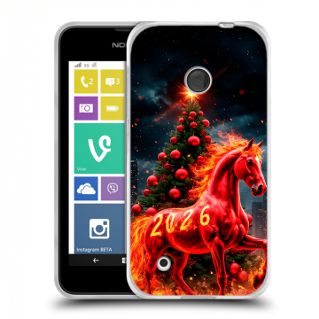Пластиковый чехол на Nokia Lumia 530 с принтом Новый год