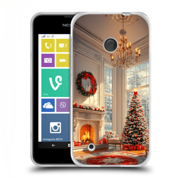 Пластиковый чехол на Nokia Lumia 530 с принтом Новый год