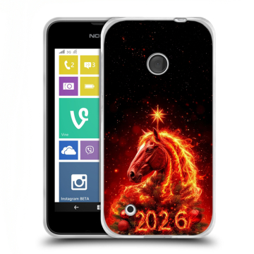 Пластиковый чехол на Nokia Lumia 530 с принтом Новый год
