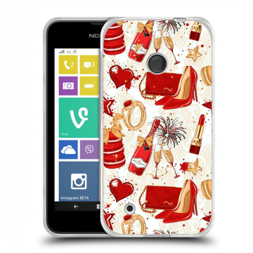 Пластиковый чехол на Nokia Lumia 530 с принтом Новый год