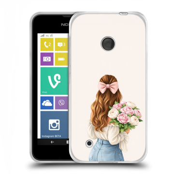 Пластиковый чехол на Nokia Lumia 530 с принтом женский Пластиковый чехол на Nokia Lumia 530 с принтом женский