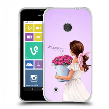Пластиковый чехол на Nokia Lumia 530 с принтом женский Пластиковый чехол на Nokia Lumia 530 с принтом женский