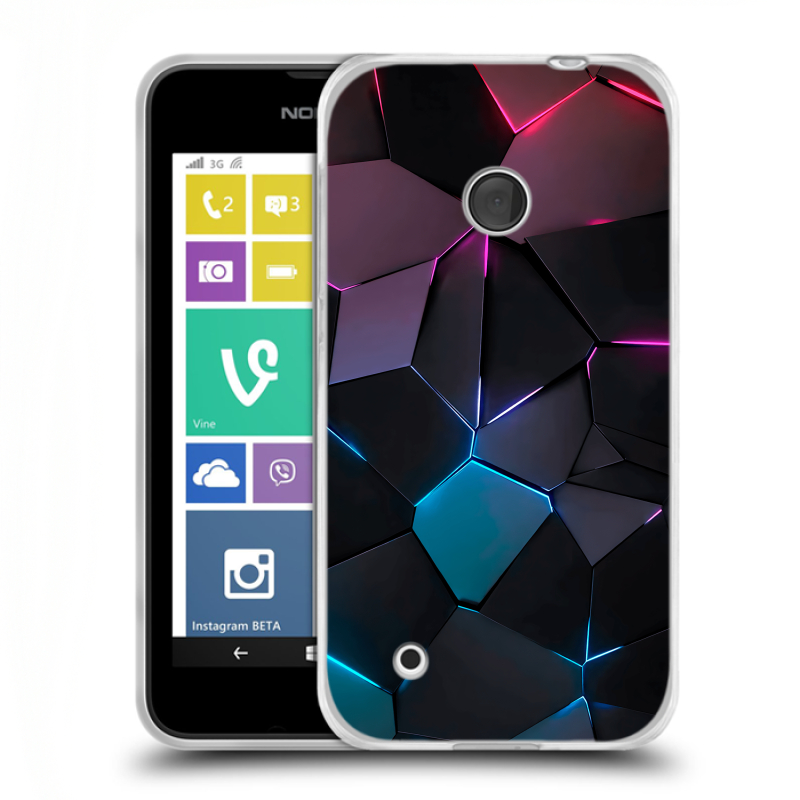 Пластиковый чехол на Nokia Lumia 530 с принтом Геометрия неона Пластиковый чехол на Nokia Lumia 530 с принтом Геометрия неона