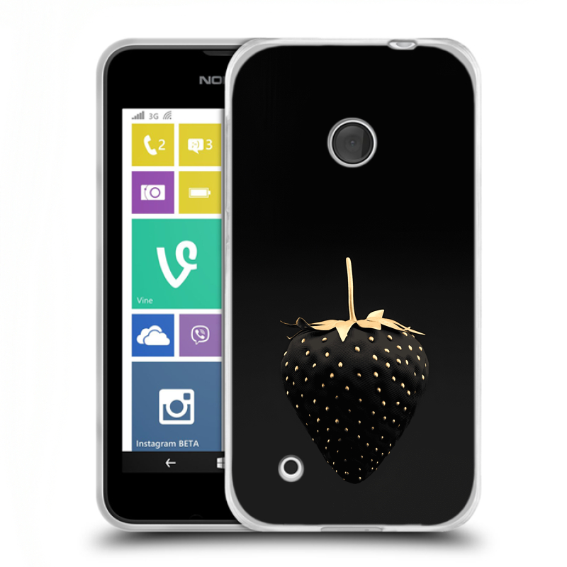 Пластиковый чехол на Nokia Lumia 530 с принтом Черная клубника Пластиковый чехол на Nokia Lumia 530 с принтом Черная клубника