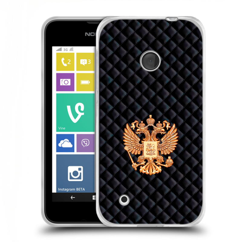 Пластиковый чехол на Nokia Lumia 530 с принтом Герб России принт Пластиковый чехол на Nokia Lumia 530 с принтом Герб России принт