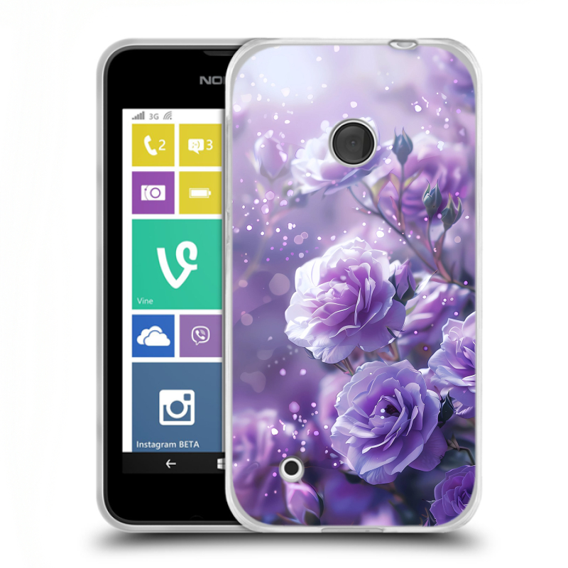 Пластиковый чехол на Nokia Lumia 530 с принтом Розы цветы Пластиковый чехол на Nokia Lumia 530 с принтом Розы цветы
