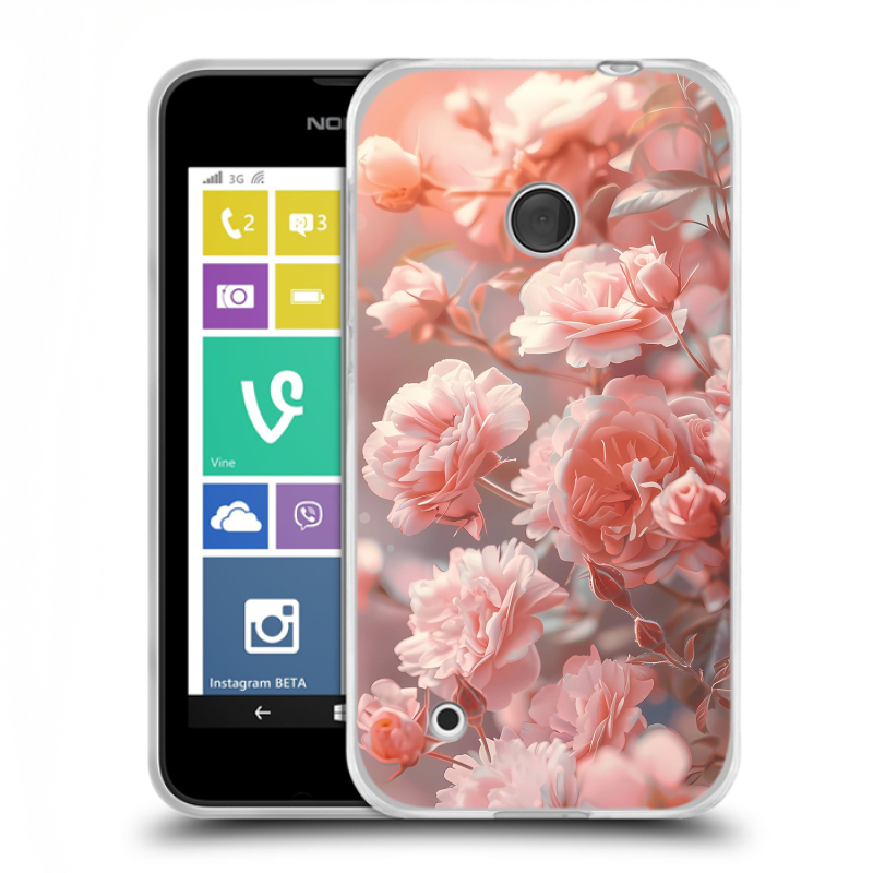 Пластиковый чехол на Nokia Lumia 530 с принтом Розовые розы Пластиковый чехол на Nokia Lumia 530 с принтом Розовые розы