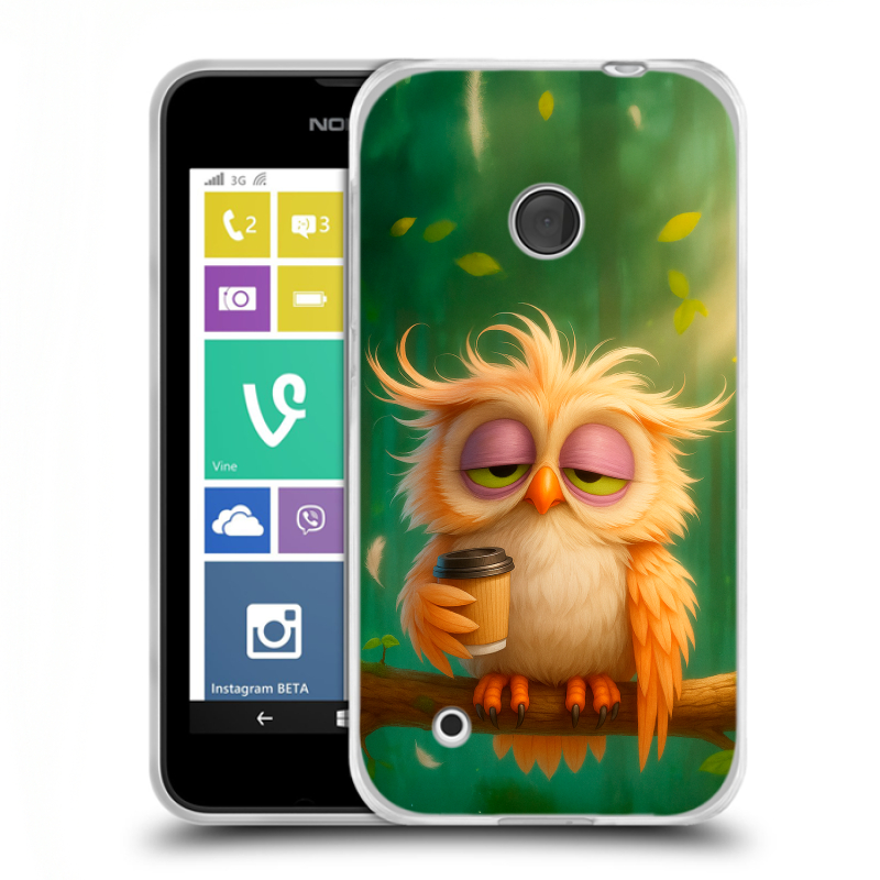 Пластиковый чехол на Nokia Lumia 530 с принтом сова Пластиковый чехол на Nokia Lumia 530 с принтом сова