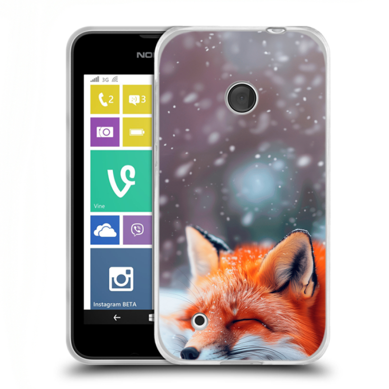 Пластиковый чехол на Nokia Lumia 530 с принтом лиса Пластиковый чехол на Nokia Lumia 530 с принтом лиса