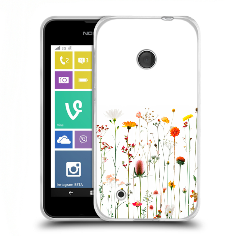 Пластиковый чехол на Nokia Lumia 530 с принтом цветы Пластиковый чехол на Nokia Lumia 530 с принтом цветы