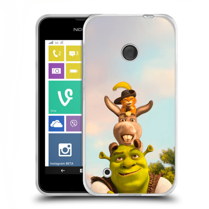 Пластиковый чехол на Nokia Lumia 530 с принтом Шрек Shrek Пластиковый чехол на Nokia Lumia 530 с принтом Шрек Shrek