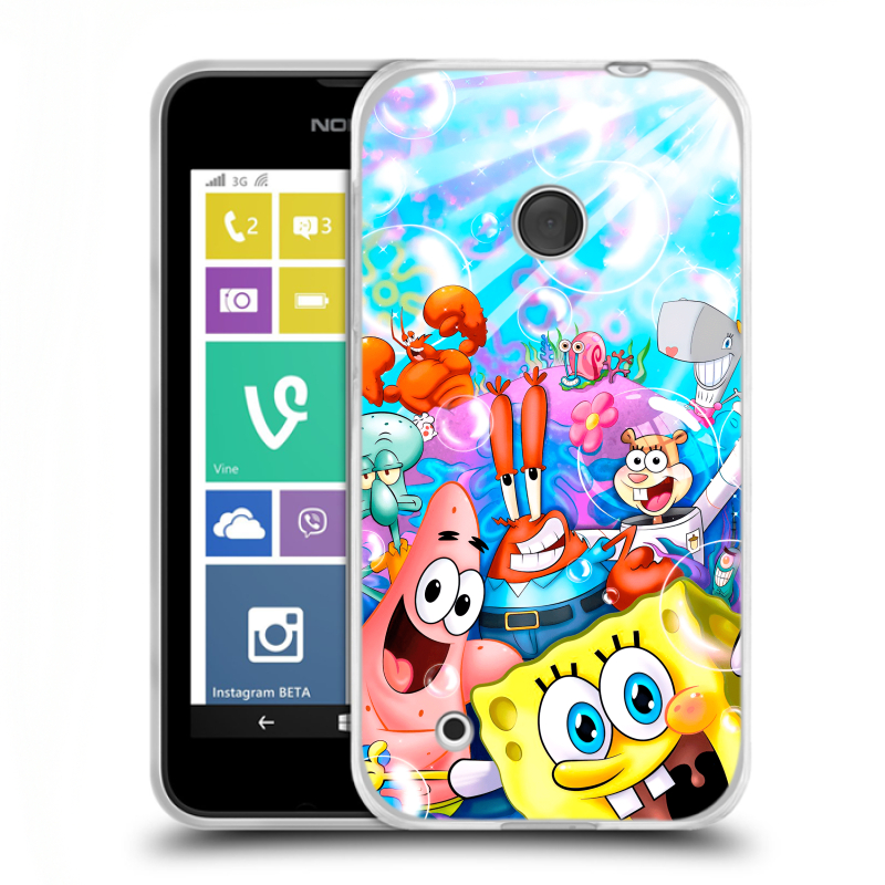 Пластиковый чехол на Nokia Lumia 530 с принтом спанчбоб спанч боб Пластиковый чехол на Nokia Lumia 530 с принтом спанчбоб спанч боб