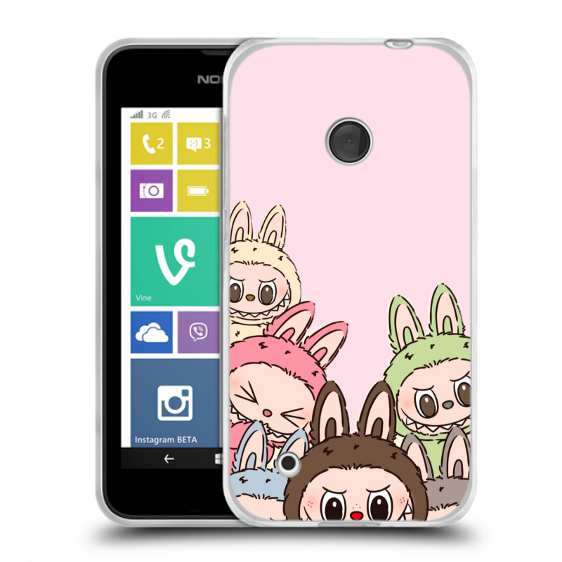 Пластиковый чехол на Nokia Lumia 530 с принтом Лабубу Пластиковый чехол на Nokia Lumia 530 с принтом Лабубу