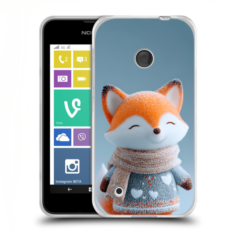 Пластиковый чехол на Nokia Lumia 530 с принтом Лиса Пластиковый чехол на Nokia Lumia 530 с принтом Лиса