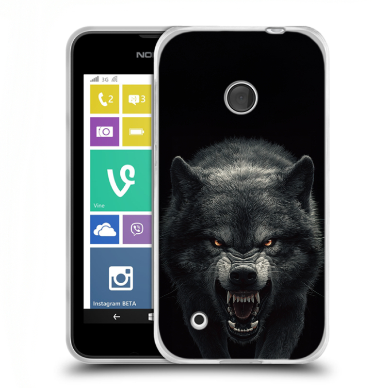 Пластиковый чехол на Nokia Lumia 530 с принтом Волк Пластиковый чехол на Nokia Lumia 530 с принтом Волк