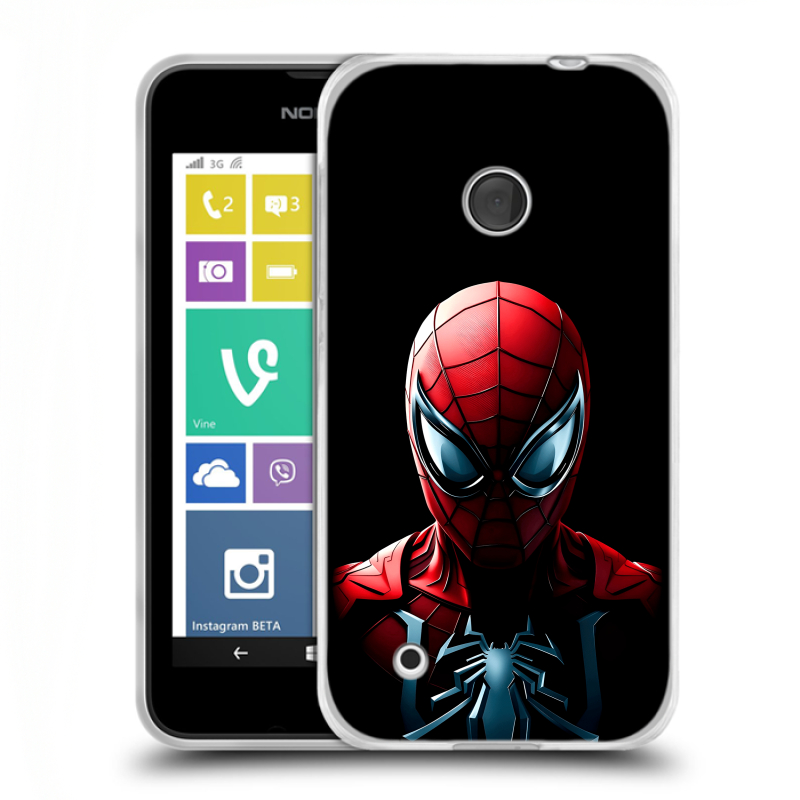 Пластиковый чехол на Nokia Lumia 530 с принтом Spiderman Человек паук Пластиковый чехол на Nokia Lumia 530 с принтом Spiderman Человек паук