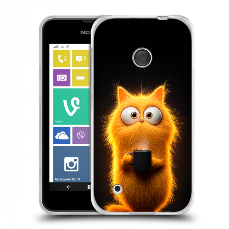 Пластиковый чехол на Nokia Lumia 530 с принтом Смешной кот Пластиковый чехол на Nokia Lumia 530 с принтом Смешной кот