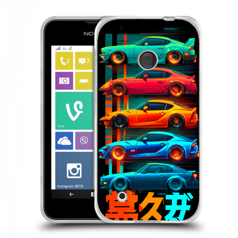 Пластиковый чехол на Nokia Lumia 530 с принтом машины тачки Пластиковый чехол на Nokia Lumia 530 с принтом машины тачки