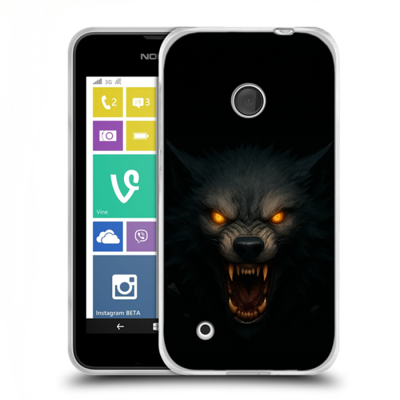 Пластиковый чехол на Nokia Lumia 530 с принтом Волк Пластиковый чехол на Nokia Lumia 530 с принтом Волк