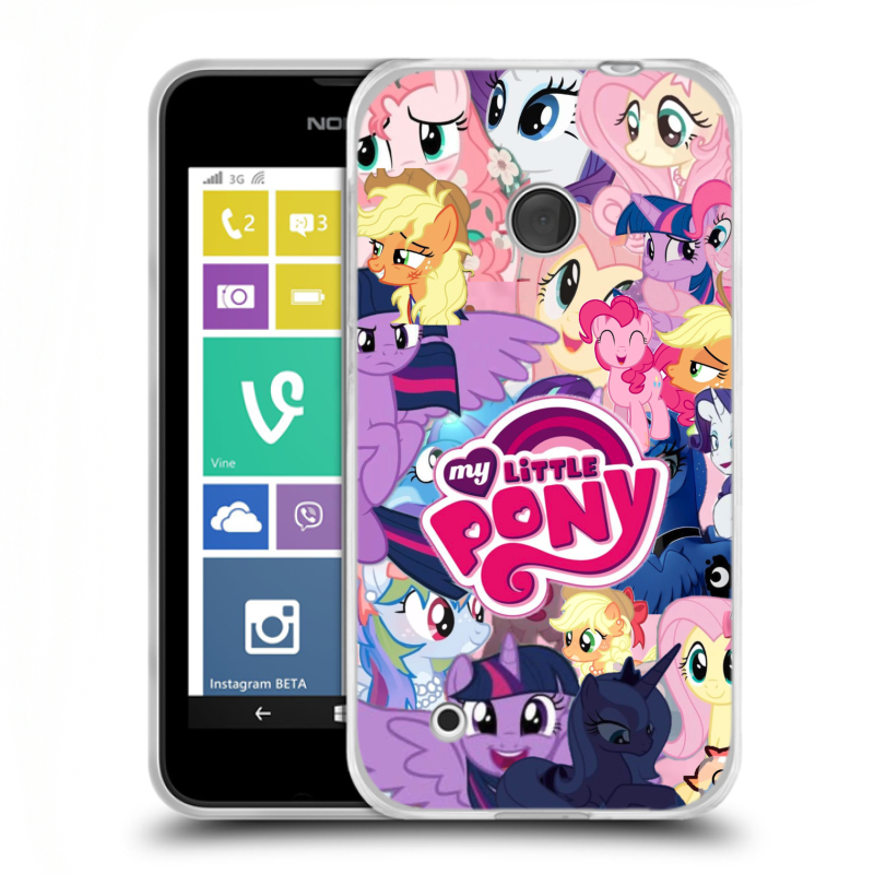 Пластиковый чехол на Nokia Lumia 530 с принтом My little pony Дружба чудо Пластиковый чехол на Nokia Lumia 530 с принтом My little pony Дружба чудо