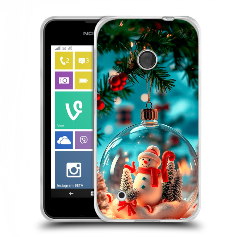 Пластиковый чехол на Nokia Lumia 530 с принтом Новый год Пластиковый чехол на Nokia Lumia 530 с принтом Новый год