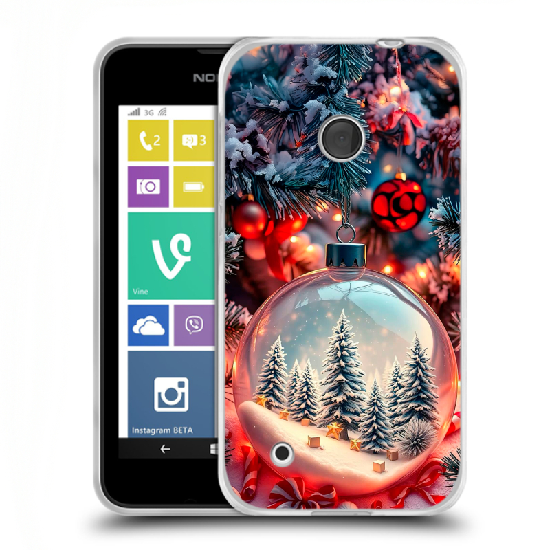 Пластиковый чехол на Nokia Lumia 530 с принтом Новый год Пластиковый чехол на Nokia Lumia 530 с принтом Новый год