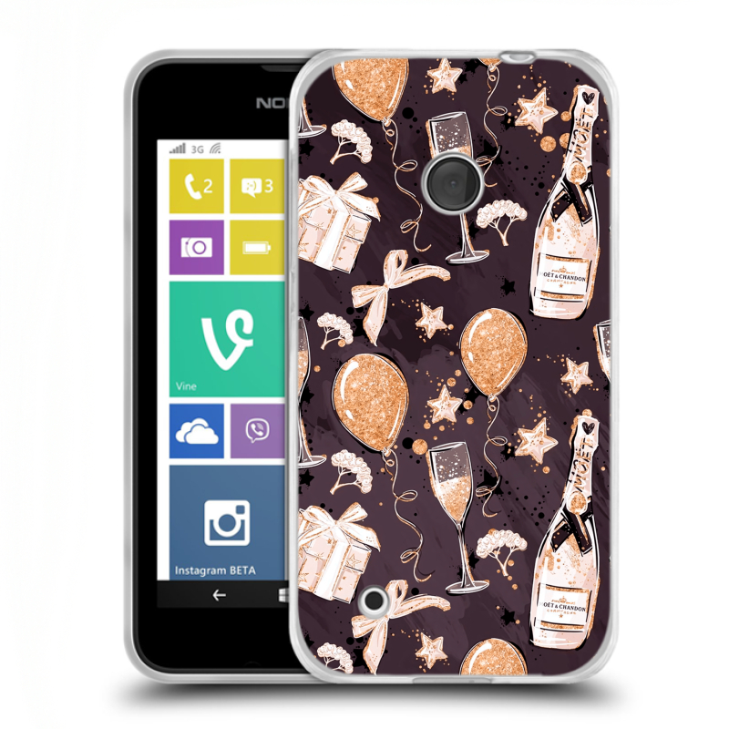 Пластиковый чехол на Nokia Lumia 530 с принтом Новый год Пластиковый чехол на Nokia Lumia 530 с принтом Новый год