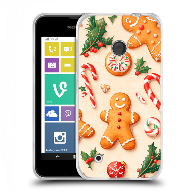 Пластиковый чехол на Nokia Lumia 530 с принтом Новый год Пластиковый чехол на Nokia Lumia 530 с принтом Новый год