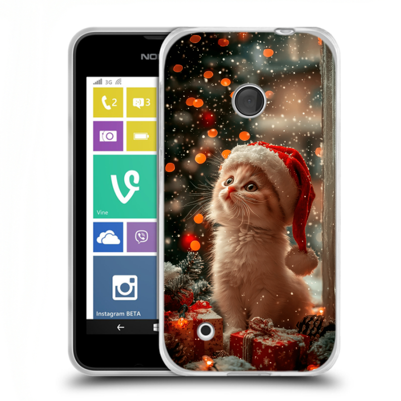 Пластиковый чехол на Nokia Lumia 530 с принтом Новый год Пластиковый чехол на Nokia Lumia 530 с принтом Новый год